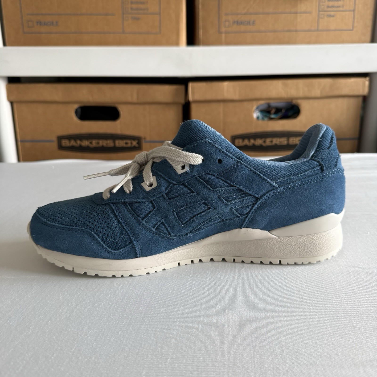 ASICS Gel-Lyte III OG Mens 8 Light Indigo Smoke Grey 1201A383-400 Running
