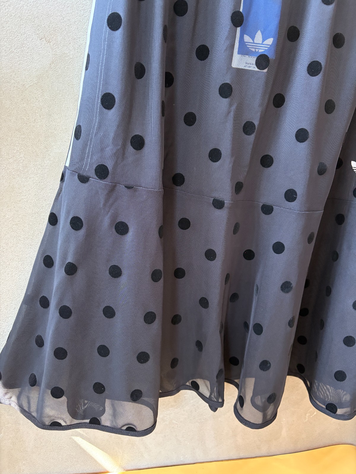 adidas Originals Sheer Polka Dot Skirt Women Lifestyle Casual AsiaFit NWT KV1177