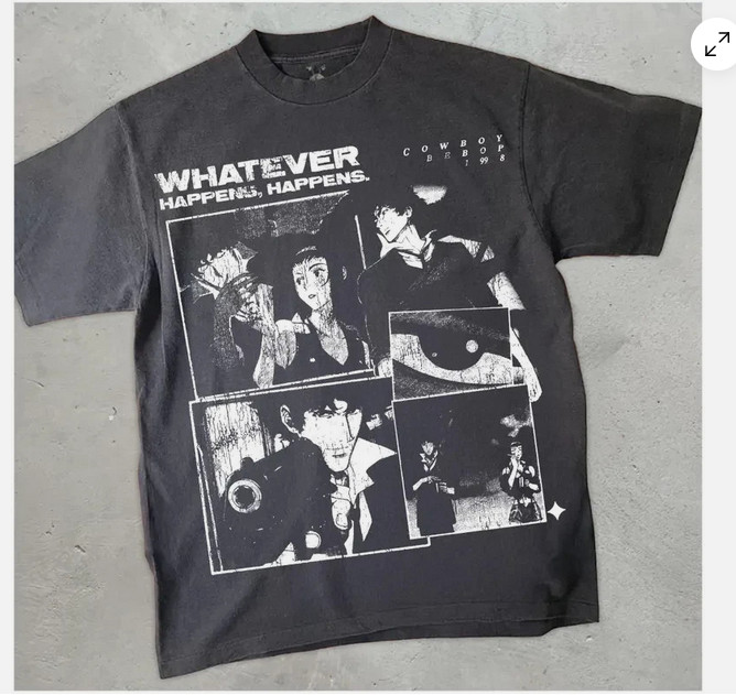 Cowboy Bebop Manga Anime black color tee shirt reprint