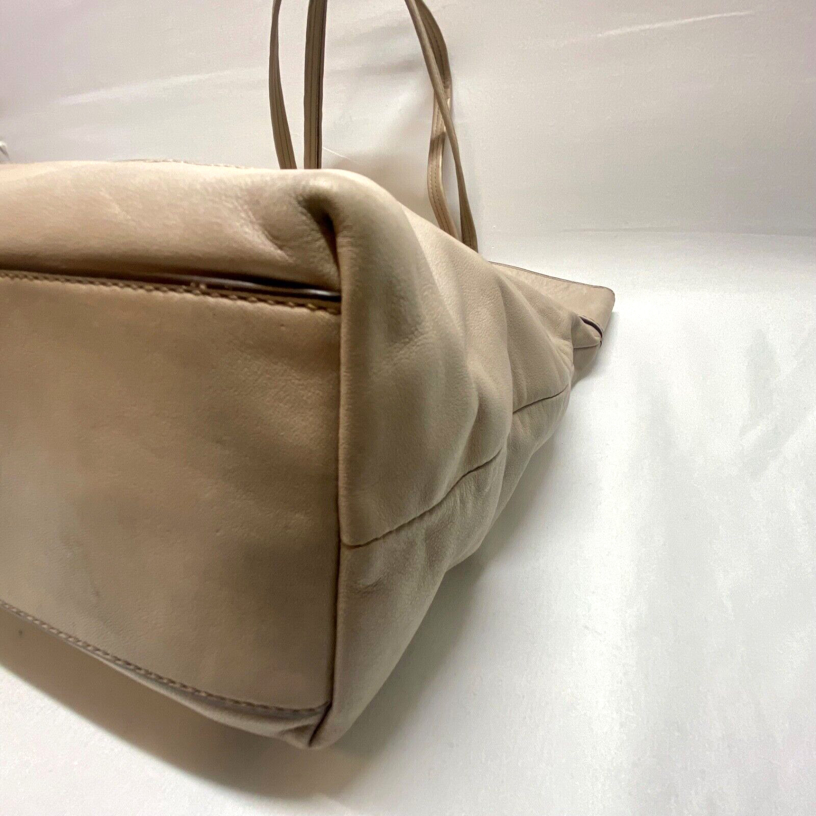 Coach Laura Signature Embossed Large Leather Tote F18336 Taupe