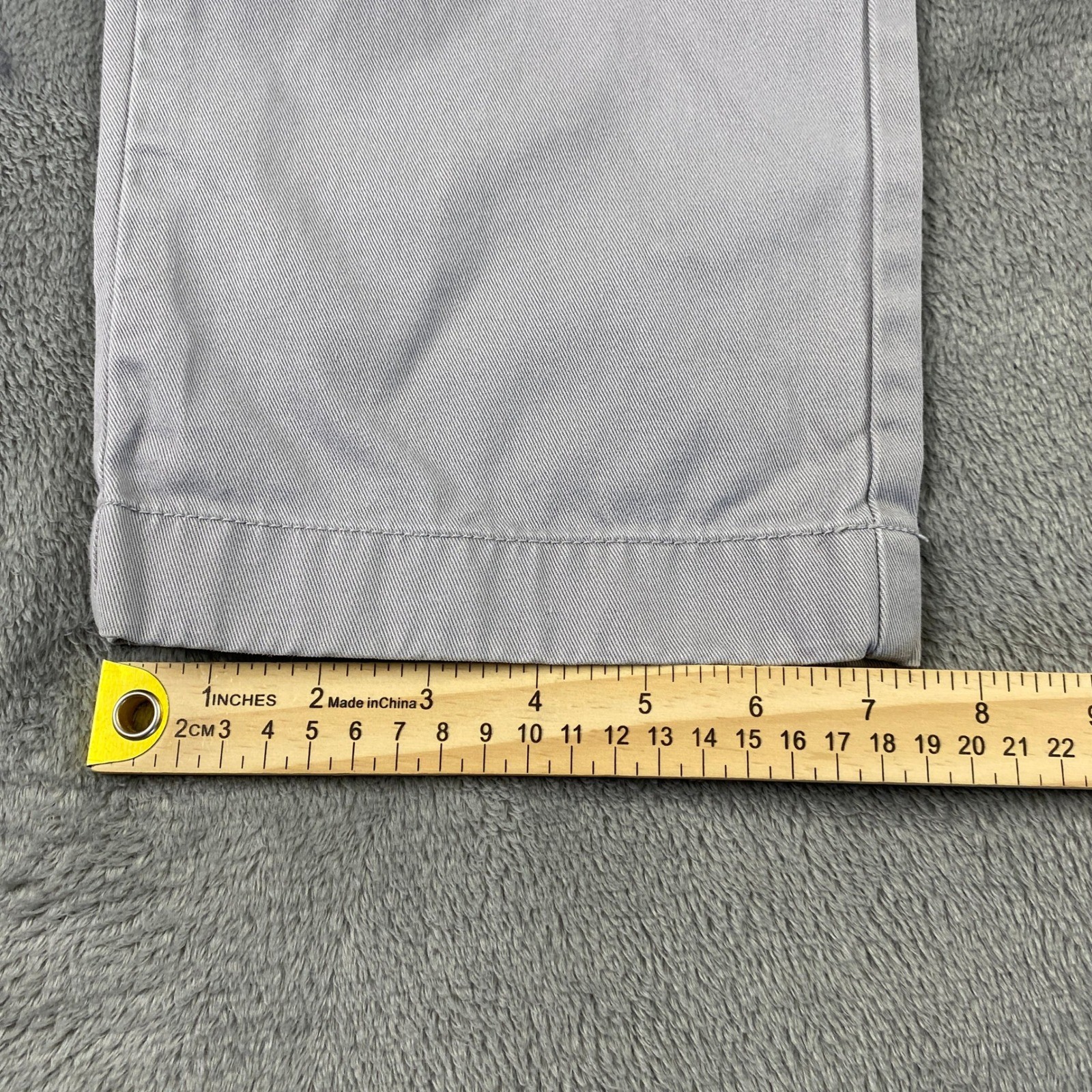 J.Crew Chino Mens 34×30 Light Grey The Sutton Slim Straight Cotton Pants Preppy