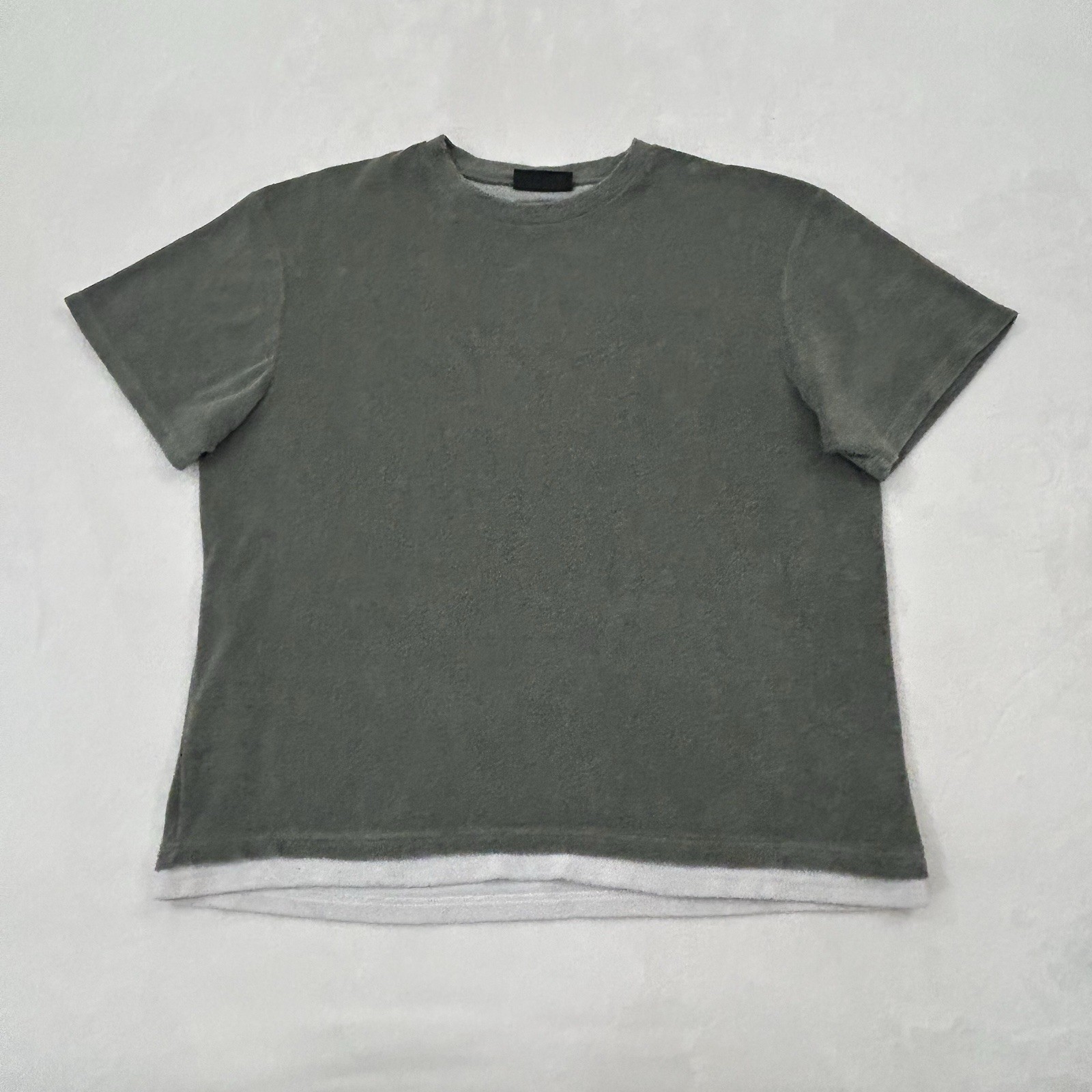 The Couture Club Streetwear Green Terry Cloth Short Sleeve Shirt Men’s Size L/XL