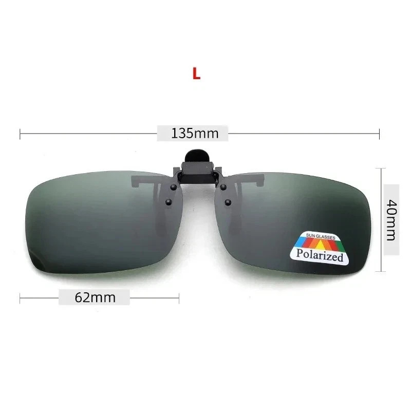 4 Color Grey Lenses Polarized Sunglasses Clip on Flip up UV 380 Driving Fishing