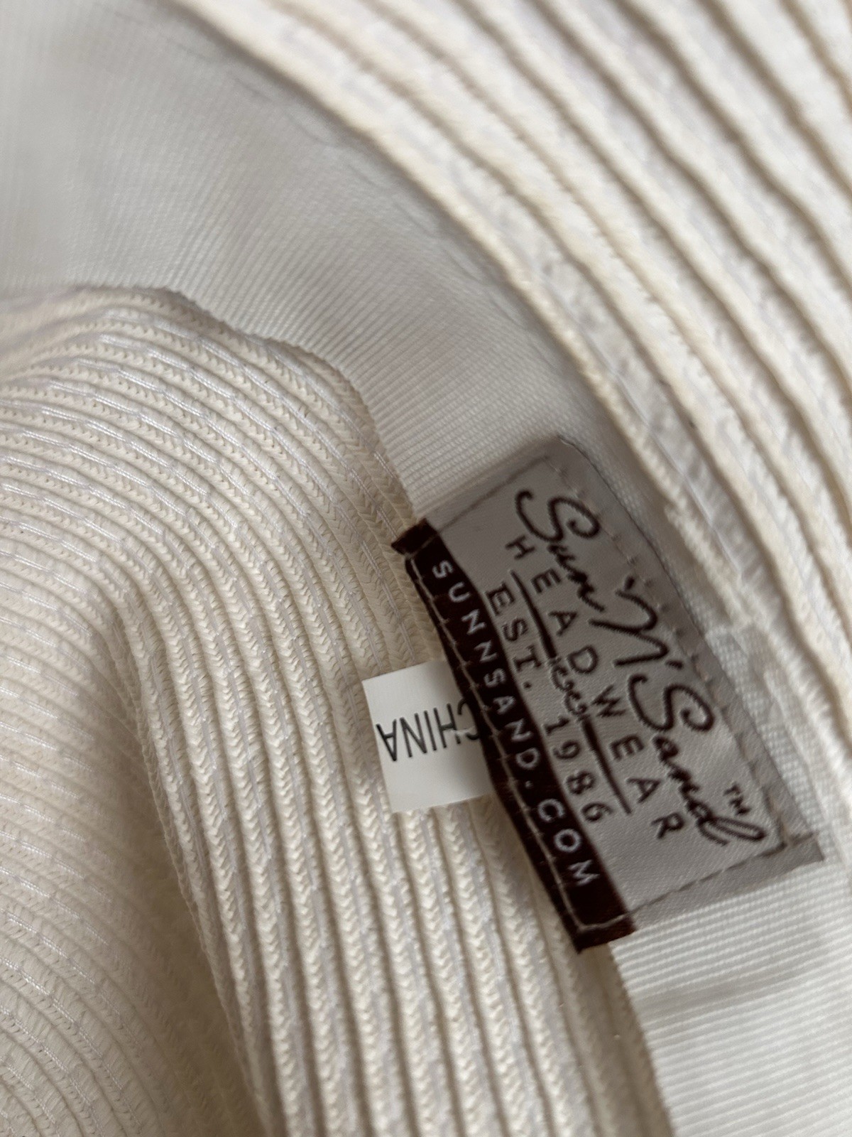 Sun N Sand White Wide Brim Floppy Sun Hat Beach Resort Packable One Size