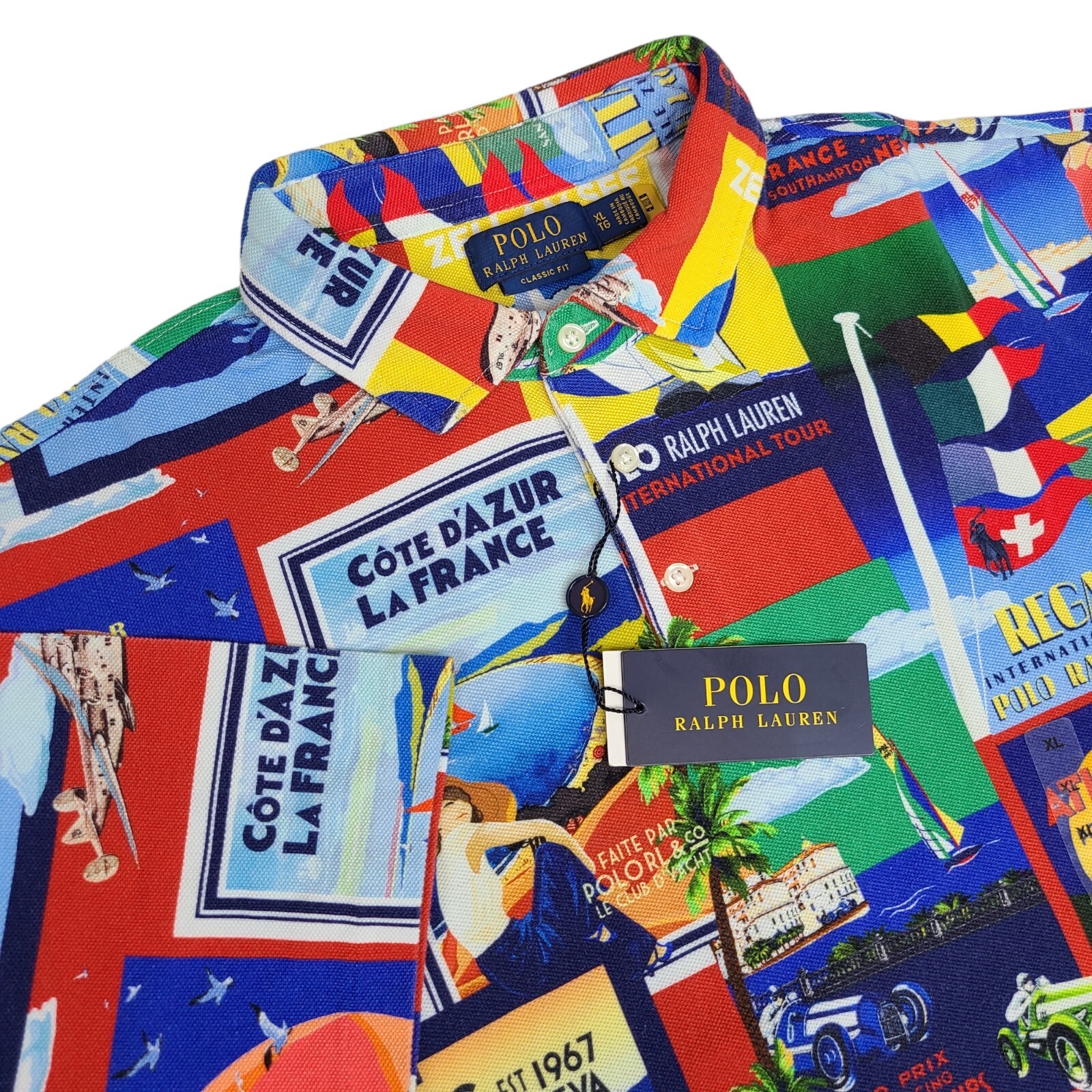 Polo Ralph Lauren Mens XL XXL Classic Fit Sailing Regatta Posters Graphic Shirt
