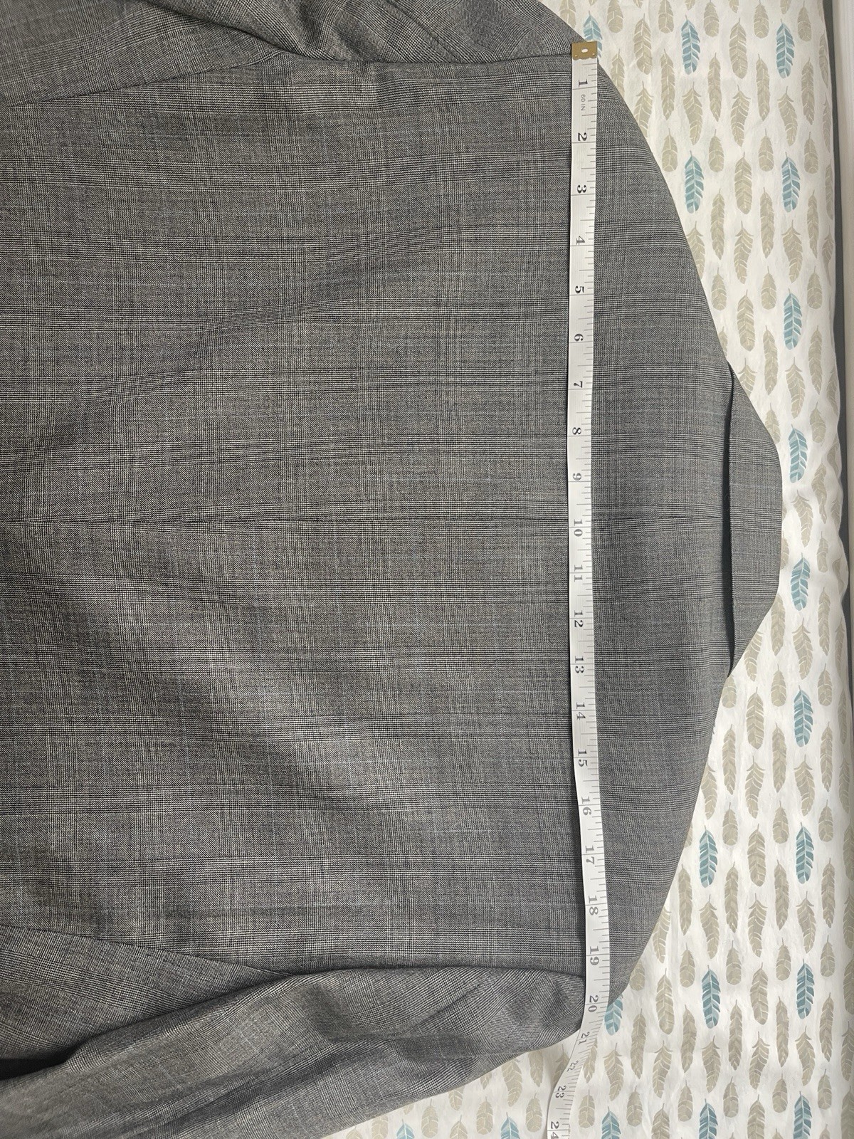 Brooks Brothers Gray Glen Plaid Made in Italy 2 Piece Suit 43R Fits like 44R