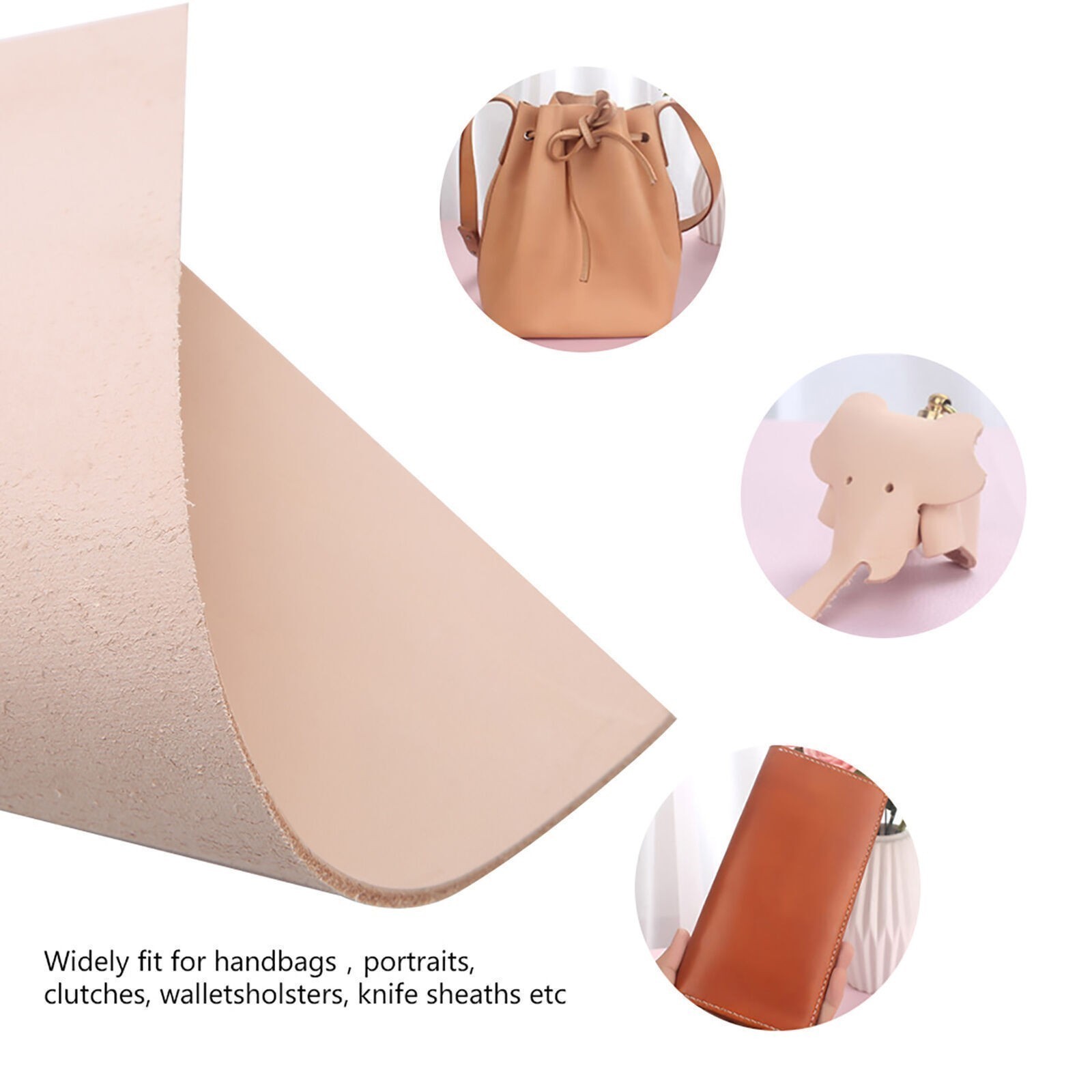 7.9*7.9*0.1 inches High Quality Handmade Tanned Vegetable Leather