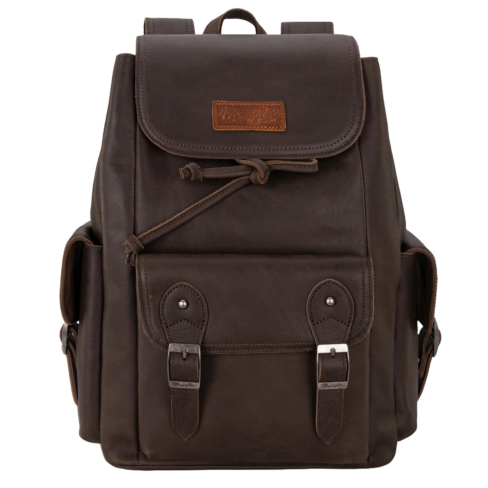 Wrangler Ladies 100% Genuine Leather Coffee Brown Backpack WG143-9110CF