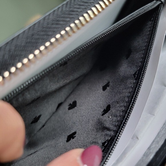 Kate Spade Staci WLR00120 Zip Around Continental Wallet Black Tan NWT