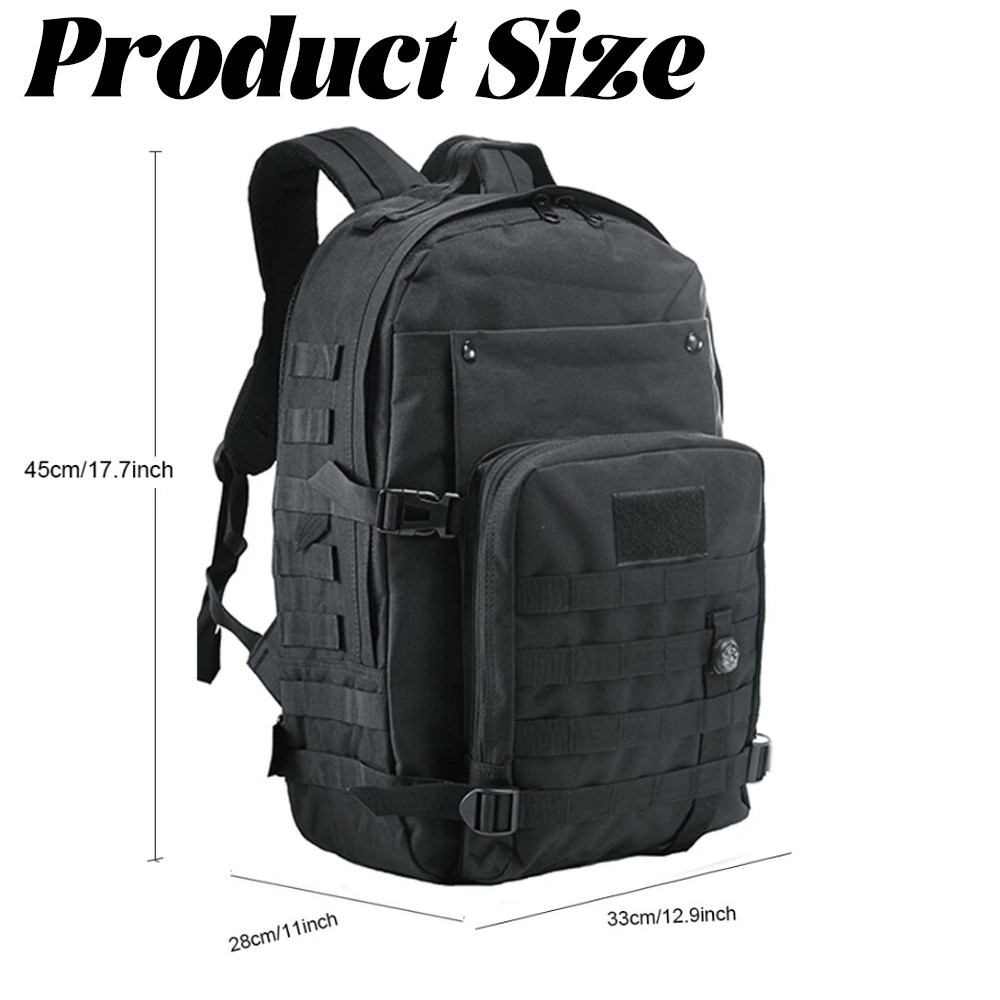 Tactical Backpack Assault Pack 41L Molle Hunting Rucksack Hiking Daypack Key Bag