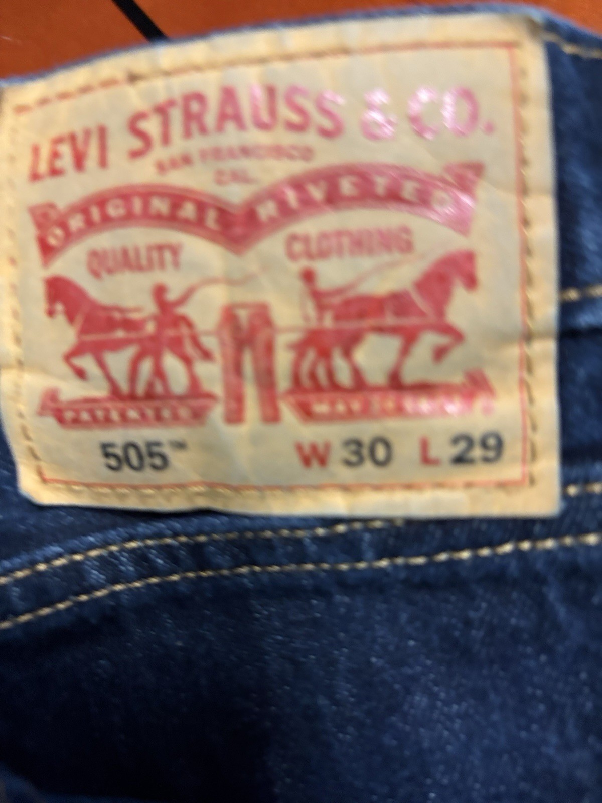 Levi’s 505 Men’s Jeans Size 32×30, Blue, Regular Straight, Rigid Denim