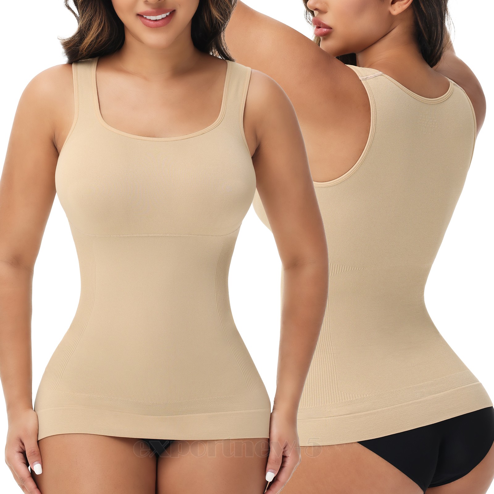Shapewear Tops with Tummy Control Shapewear Tanks Square Neck Compression Tank