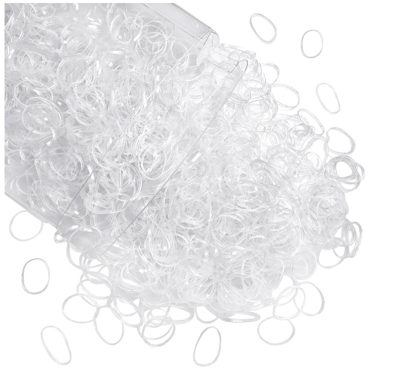 Clear Elastics Hair Bands 1500Pcs Mini Rubber Hairband Soften Small Ponytail Hol