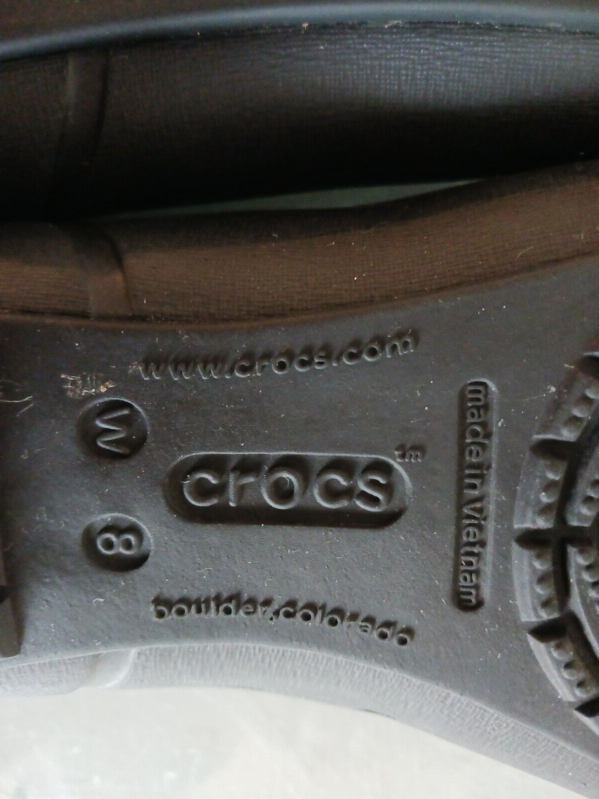 Crocs Cap Toe Womens Size 8 Shoes Black Slip On Comfort Lightweight Ballet Flat