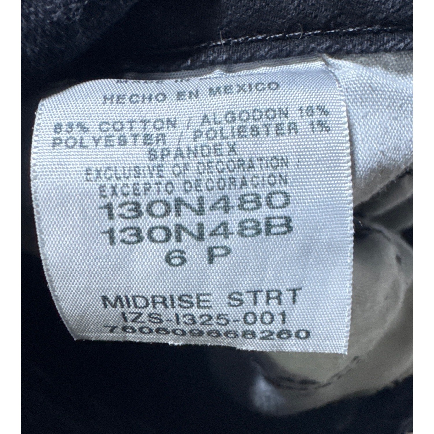 Riders by Lee Black Bootcut Jeans Womens 6P Mid Rise Motorized 130N480