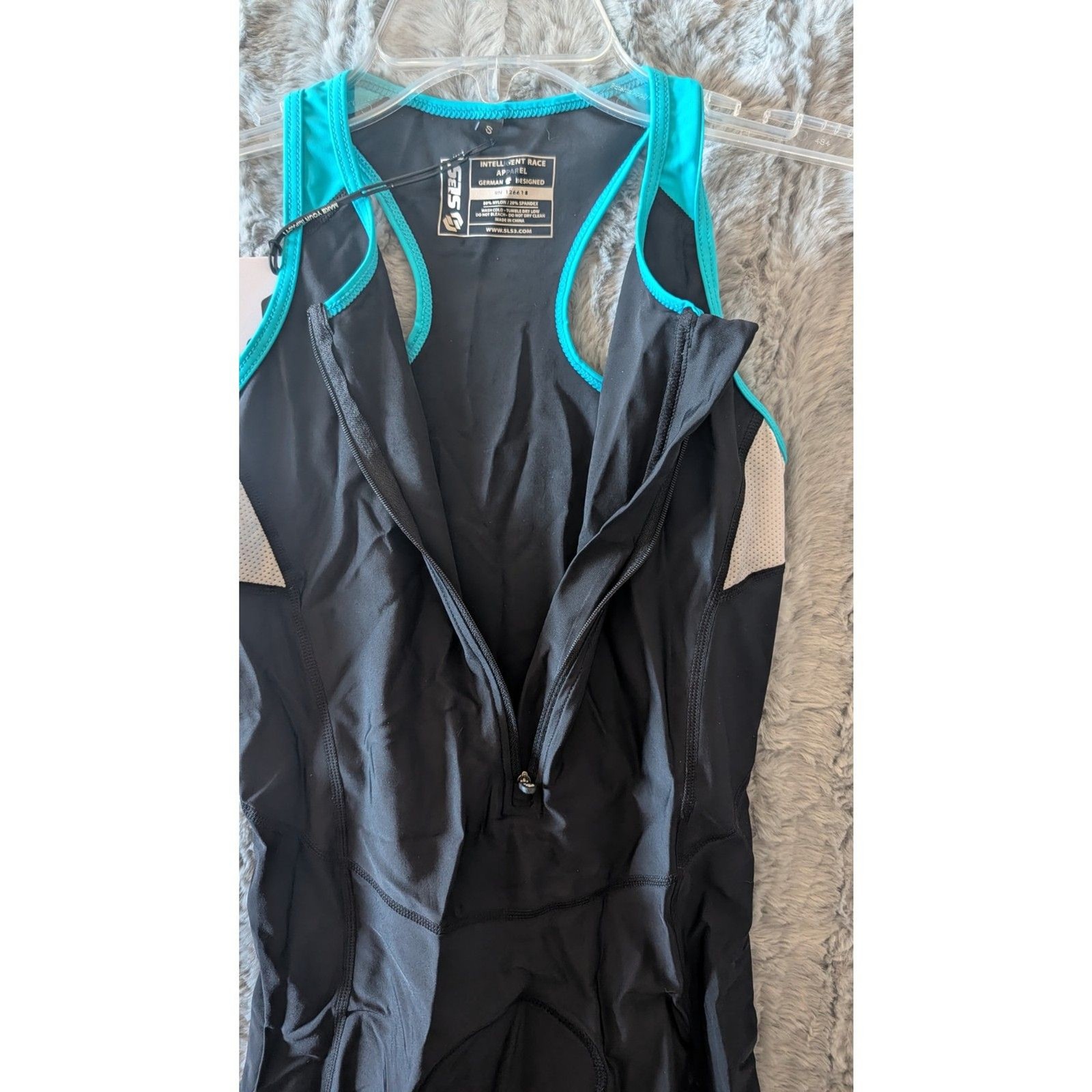 SLS3 Triathlon Suit One Piece Size Small FRT Fabric No Shelf Bra Cycling Padded