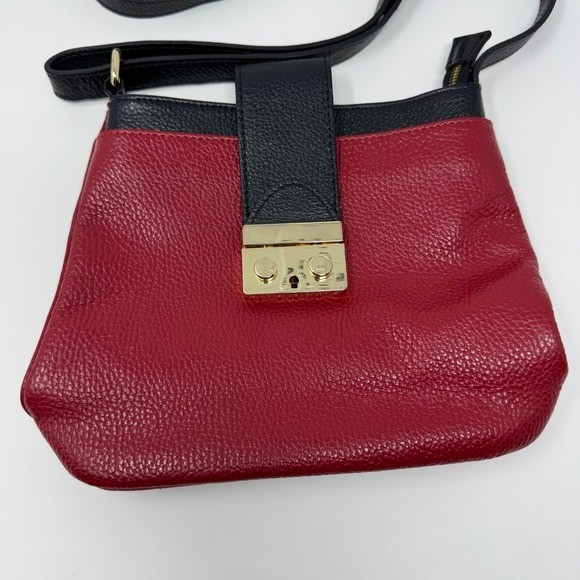 Valetnia Red Black Made in Italy Women’s Leather Purse 7.25×9.75×3