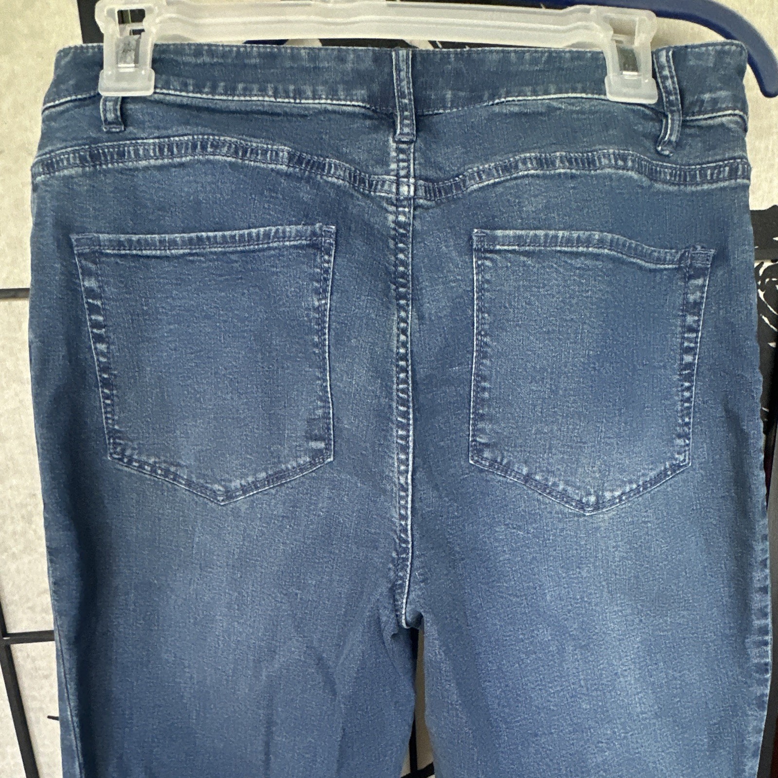 J. Jill Women’s Tried & True Straight Leg Medium Wash Blue Denim Button 5-Pocket
