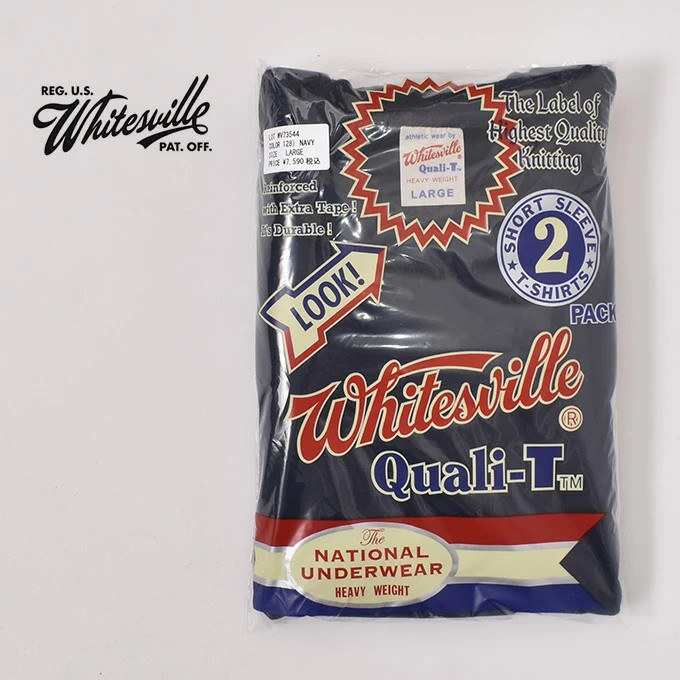 Whitesville 2-PACK T-SHIRT Lot No. WV73544 Navy Size L US Including tariff