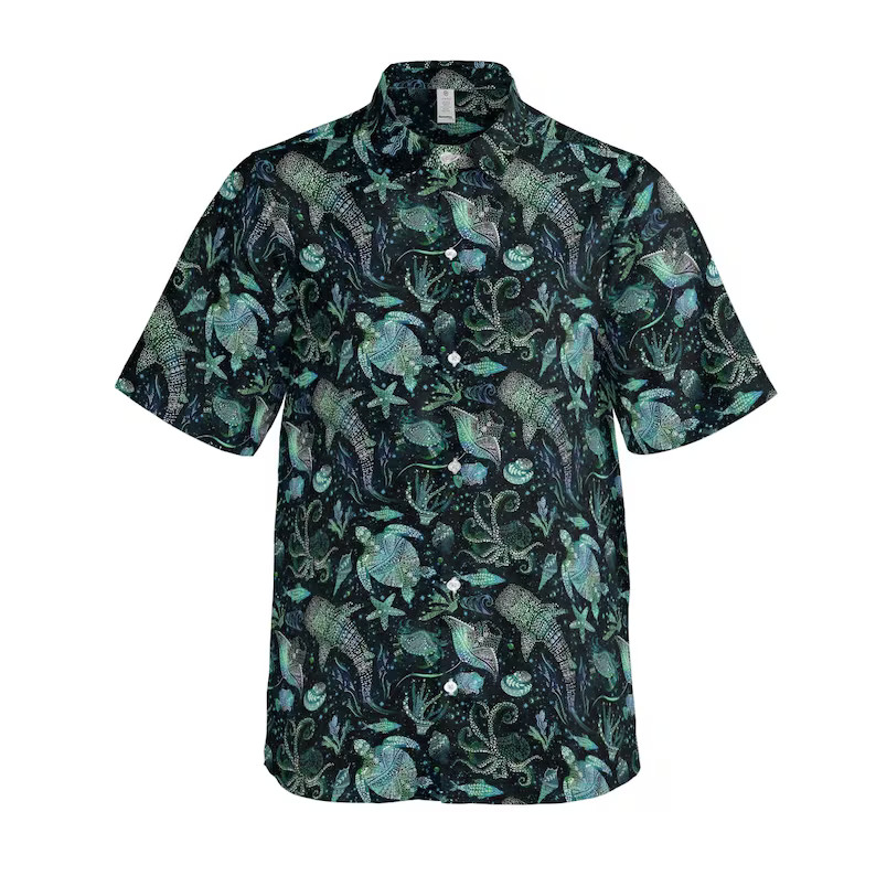 Sea Creatures Ocean Beach Tropical Aloha Hawaiian Shirt Mens Womens