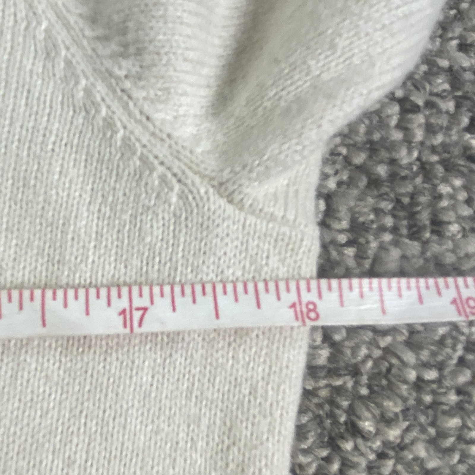 VTG GAP Sweater Womens Large Ivory Pink/Blue Crew Neck Cotton Cashmere Hong Kong