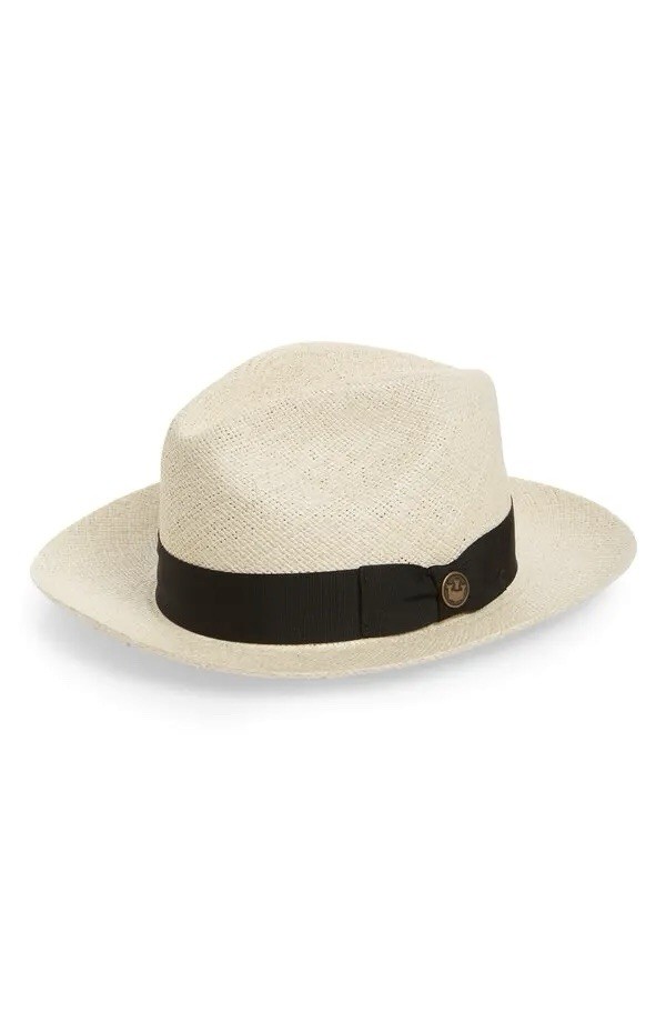 Goorin Bros Fedora Hat Men’s Large 100% Toquilla Straw Hand Woven Ecuador White