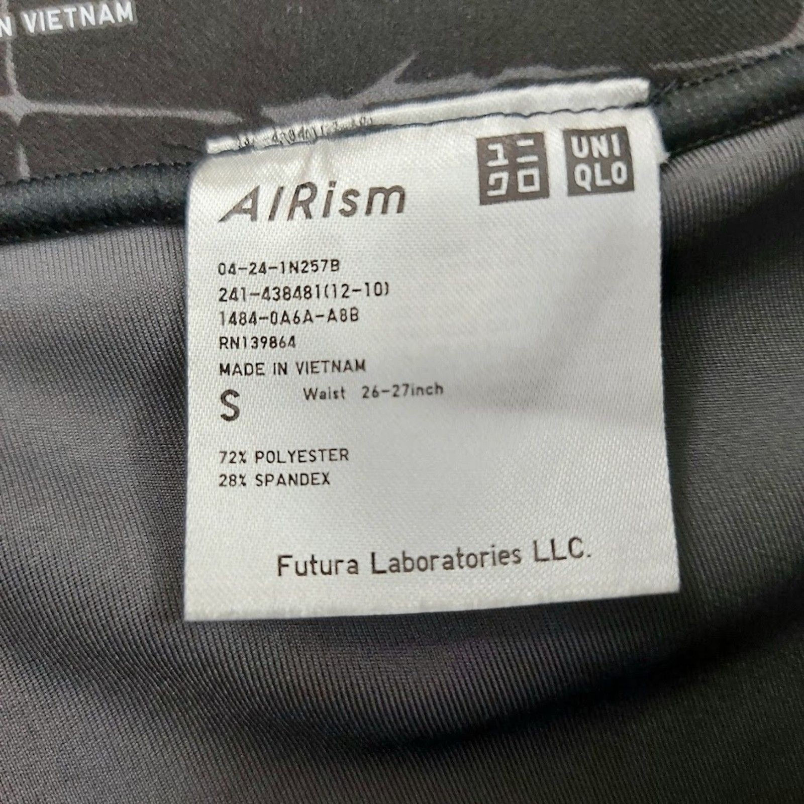 Futura Laboratories Uniqlo Airism Abstract Biker Shorts Womens Small Black Gym