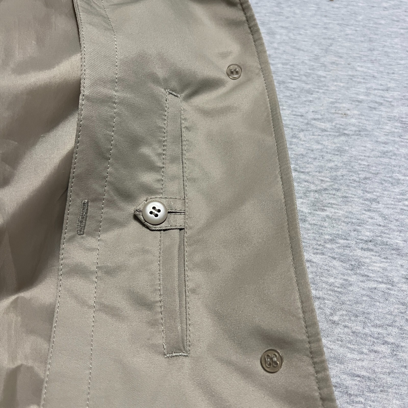 Fleet Street Womens Trench Coat Extra Large Beige Khaki Lightweight Rain Relaxed