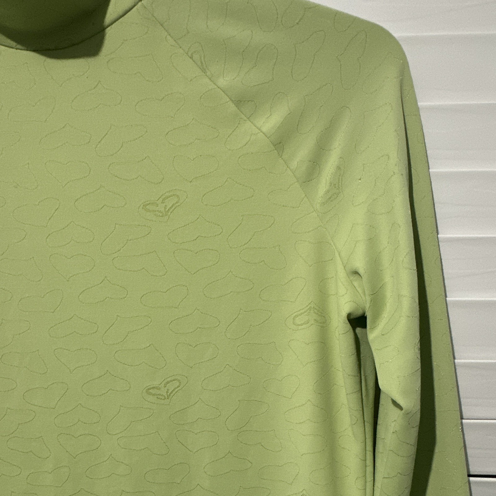 St. John Sport by Marie Gray Women’s M Green Animal Print Mock Neck Knit Top