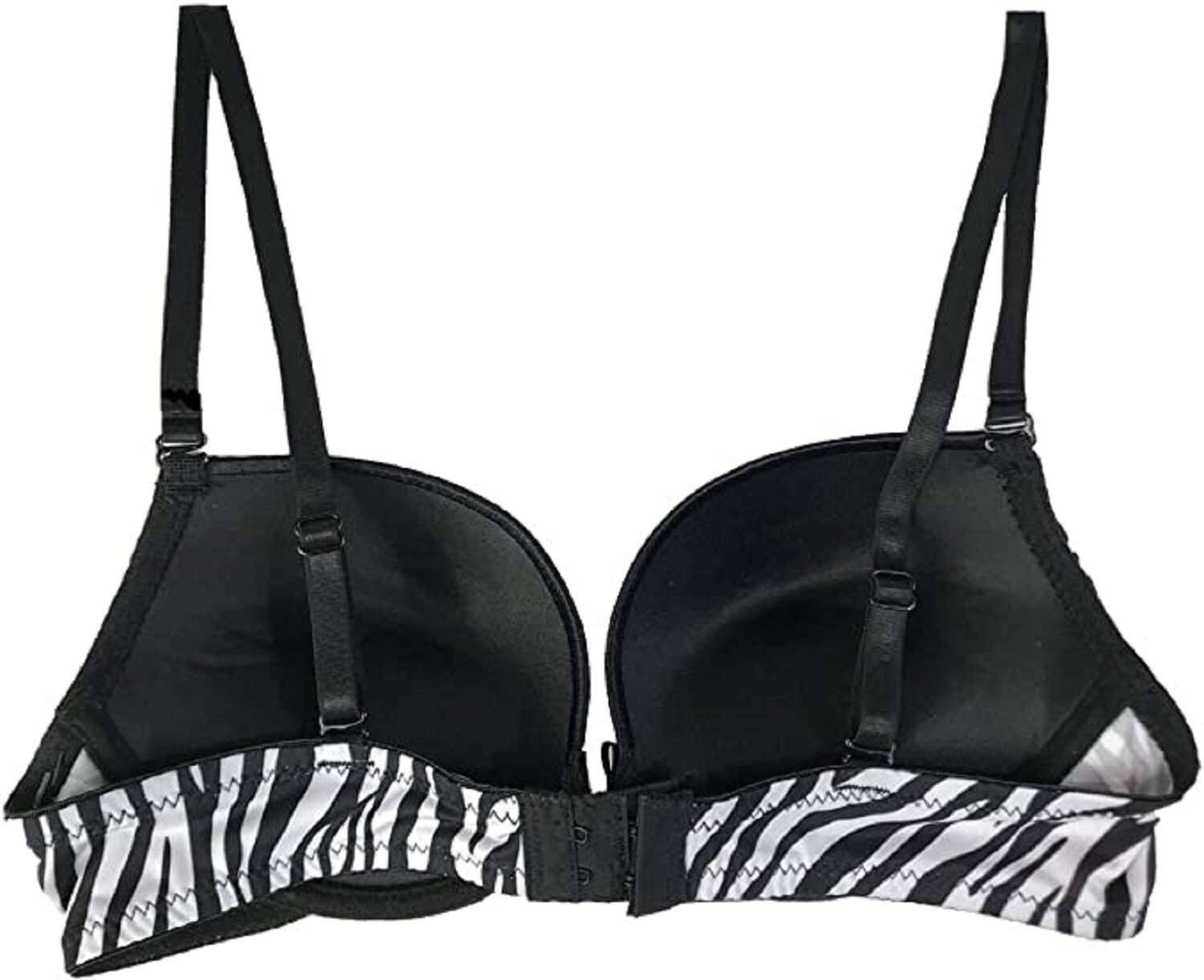 Bra Rampage Intimates Demi Tuxedo Zebra Max Push Up Plunge Underwire 500624