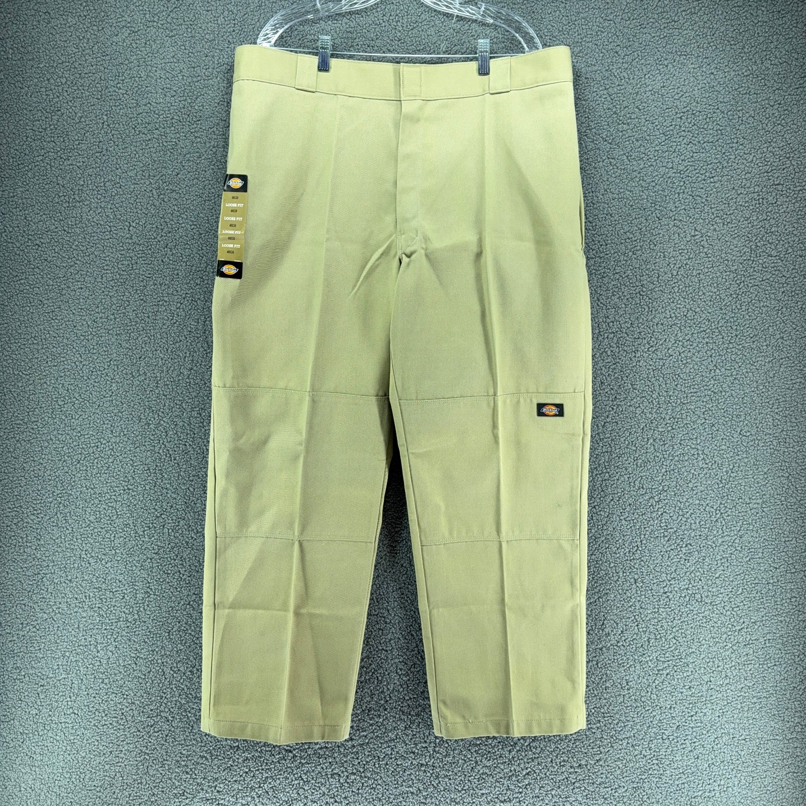 Dickies Work Pants Mens 40X30 NWT Loose Fit Double Knee Straight Leg Khaki Twill