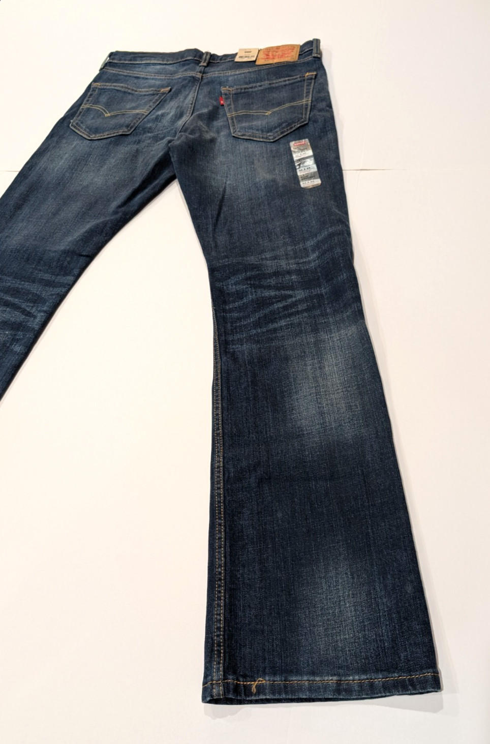 NEW Men’s Levi’s 527 Slim Bootcut Jeans Dark Wash Blue Size 34×34 NWT Ships Free