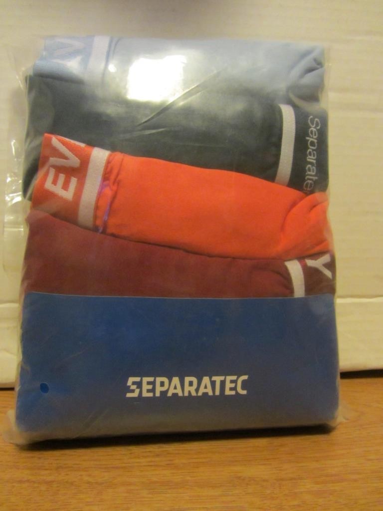5 pairs men’s Large Separatec Everyday dual pouch cotton boxer briefs underwear