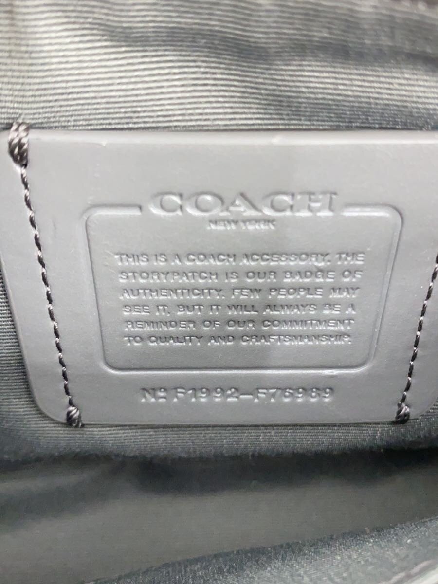 COACH Shoulder Bag Leather GRY F1992