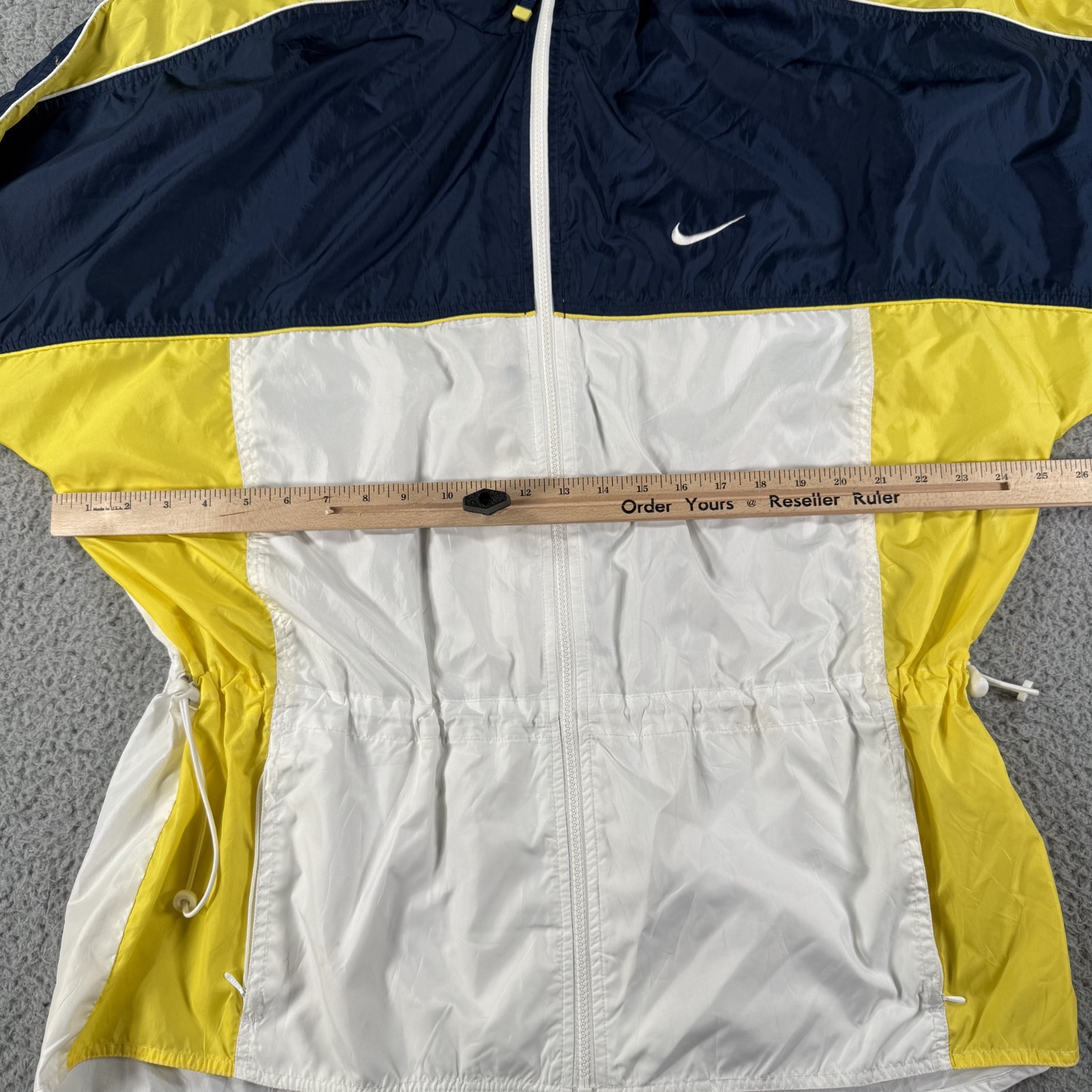 Vintage Nike Windbreaker Jacket Mens XL Colorblock Swoosh Logo Full Zip 90s