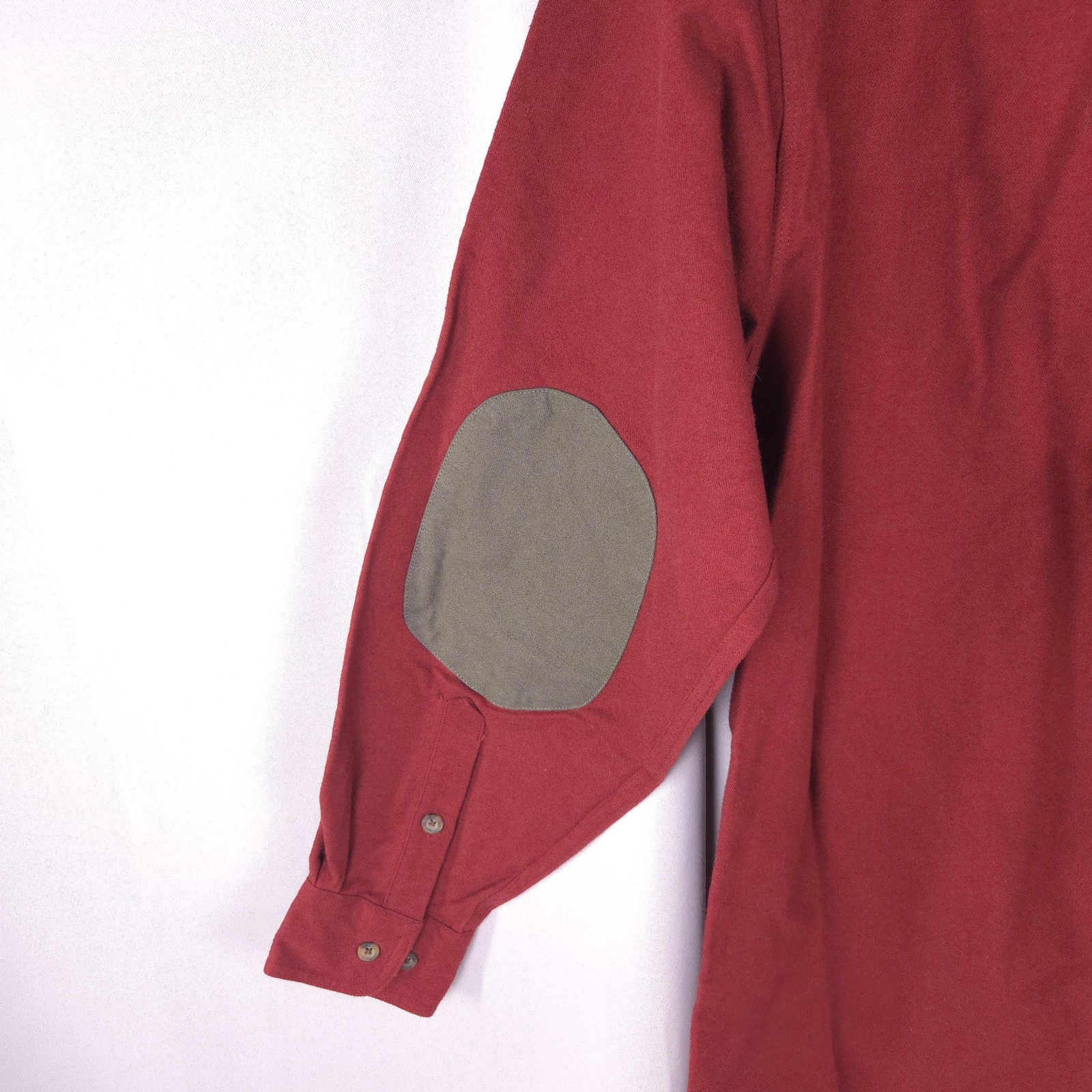 Woolrich Shirt Men L Chamois Midweight Button Front Elbow Pads Grandpa Peru NEW