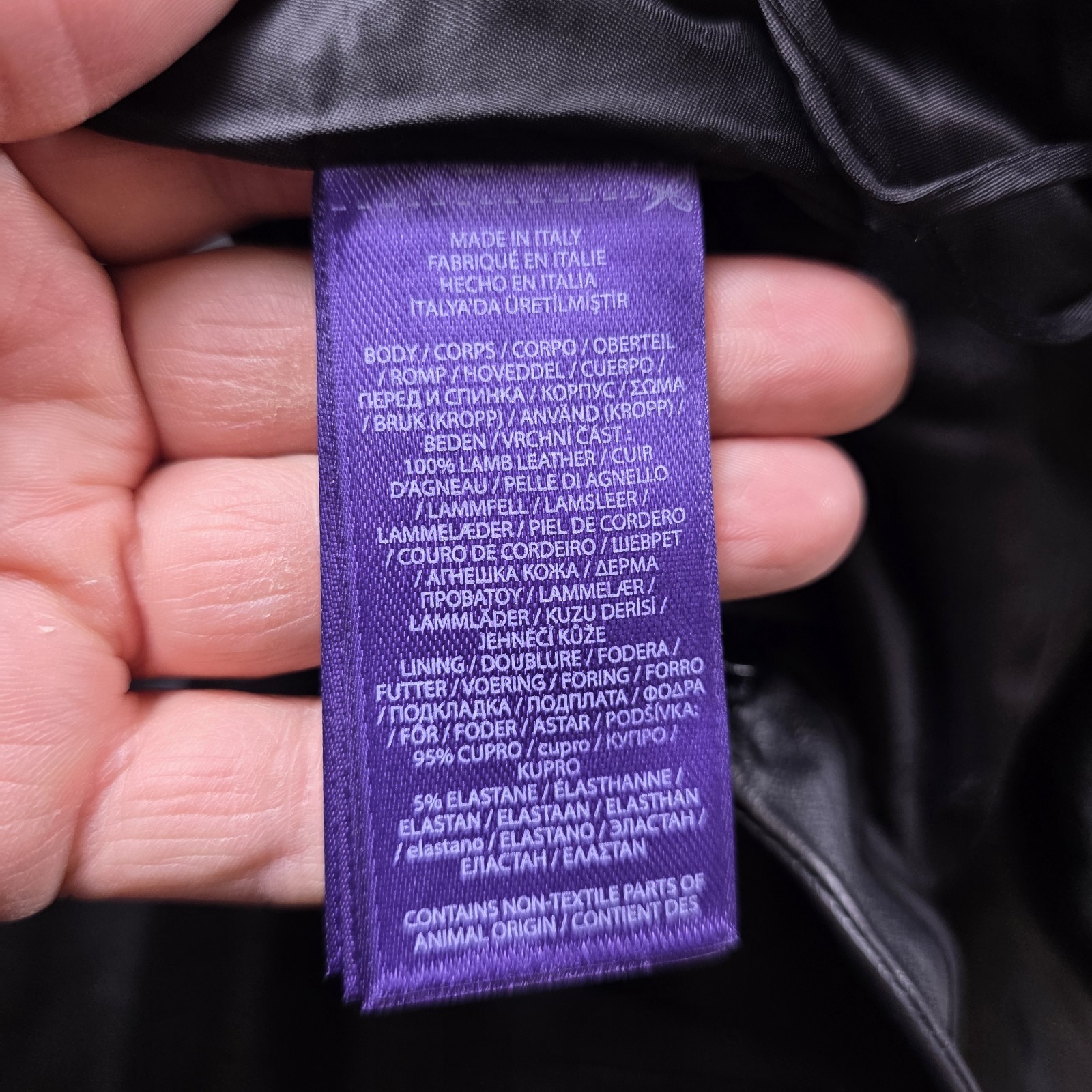 Ralph Lauren Purple Label Curran Nappa Leather Skirt Womens 8 Lambskin $2290