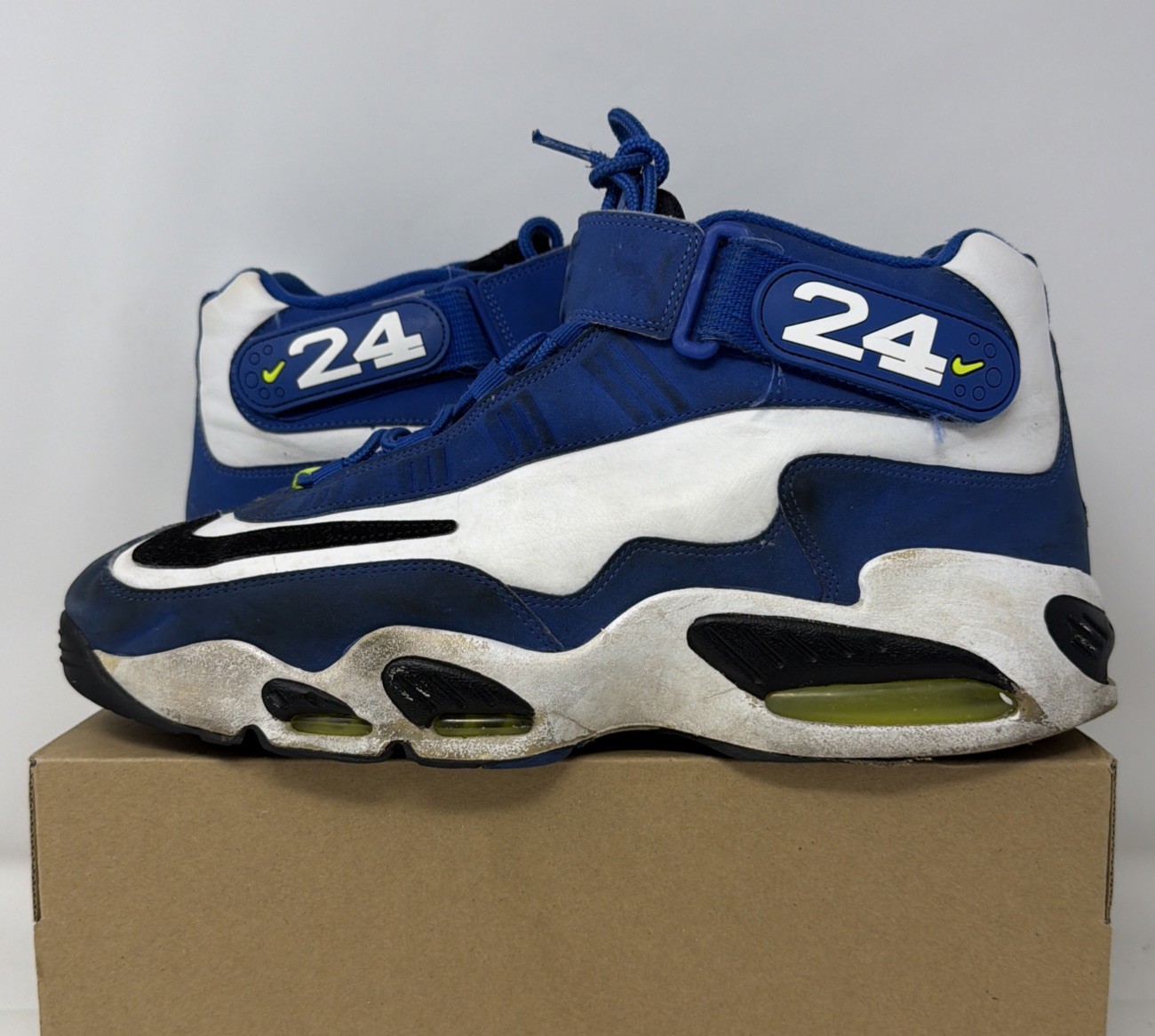 Nike Air Griffey Max 1 Varsity Royal Black Volt Leather 2021 DJ5161-400 Sz 13