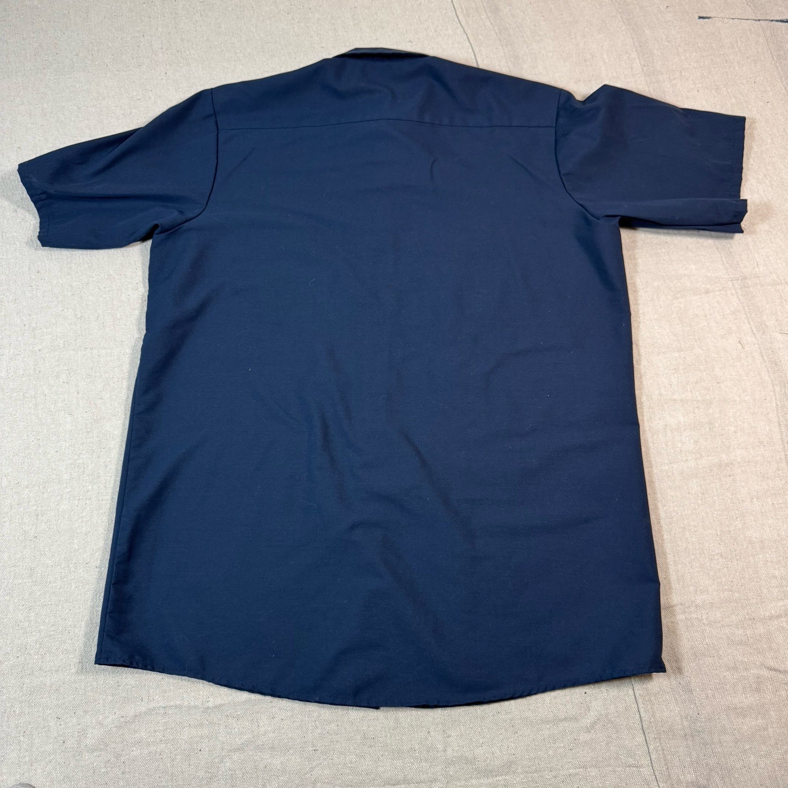 Red Kap Work Shirt Mens Large Navy Blue Good Twisted Logo Short Sleeve SP24NVS