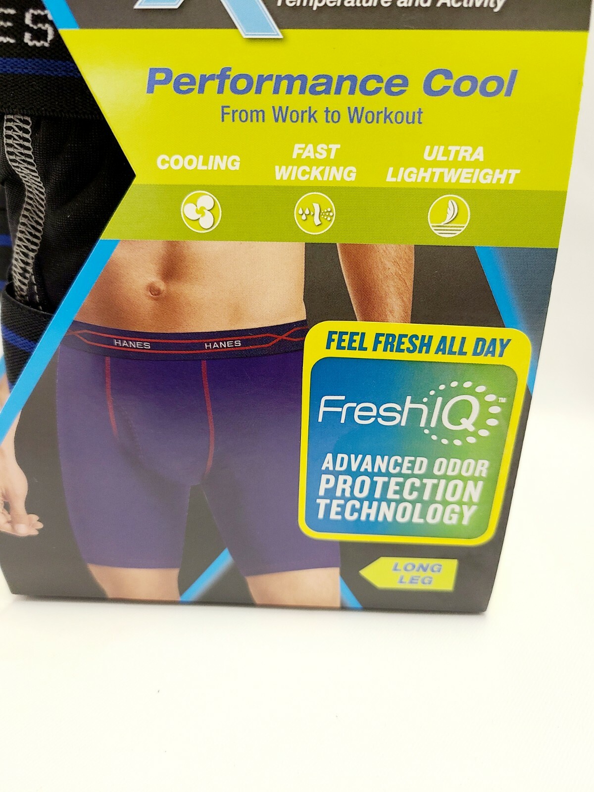Hanes Mens X-Temp Performance Cool Long Leg Boxer Brief Underwear (3 Pair) Sz S