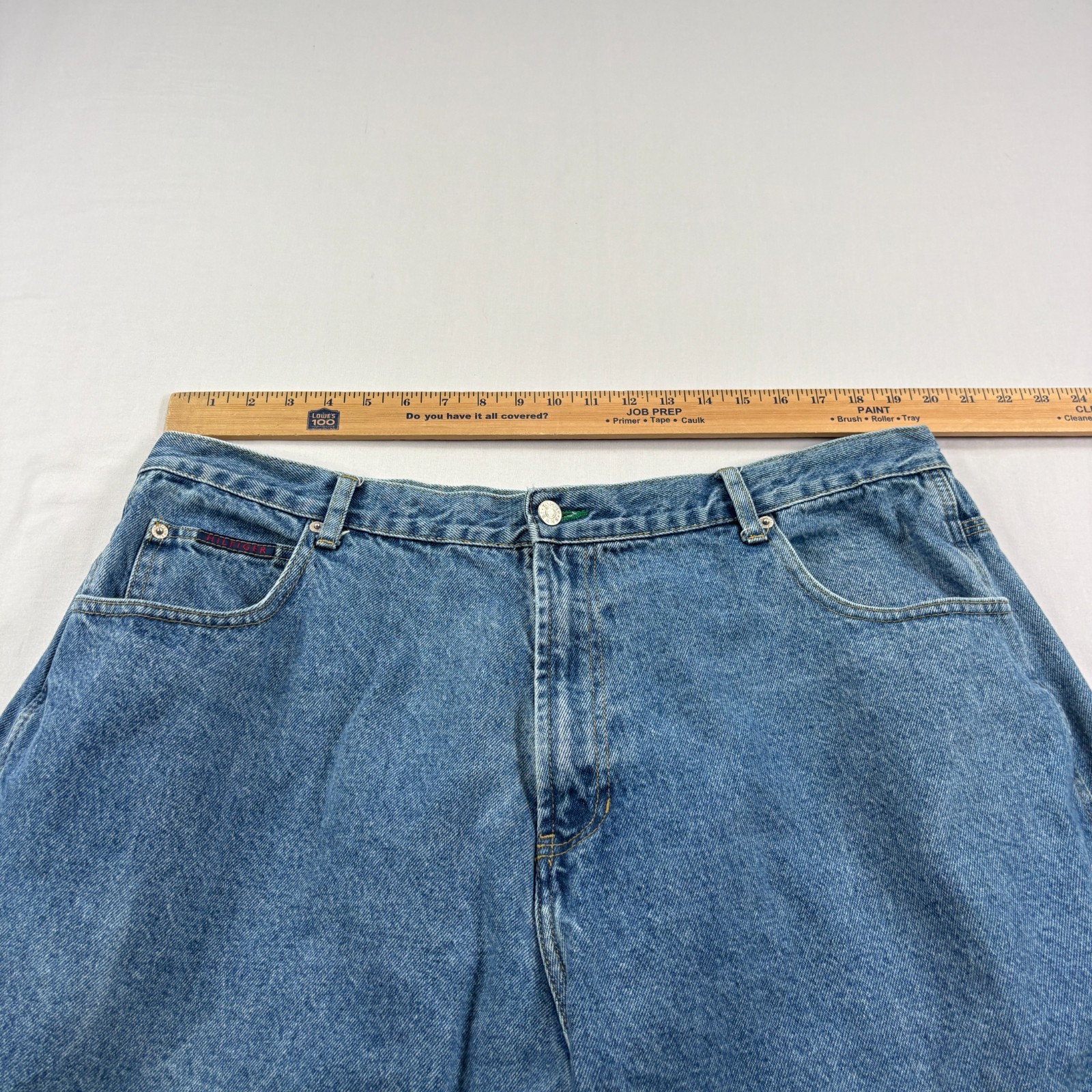 Vintage 90s Tommy Hilfiger Jeans Mens 42×34 (Fits 40×33) Blue Carpenter Baggy