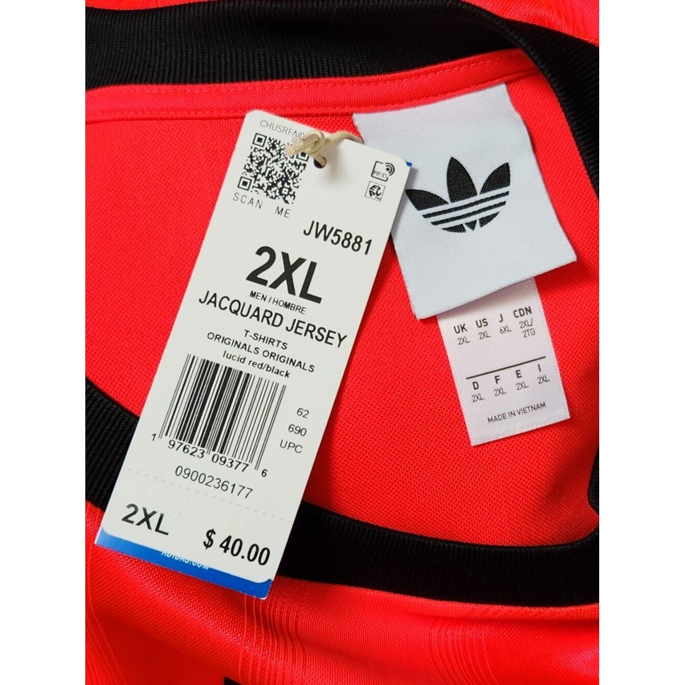 ADIDAS Men’s Three Stripes Jacquard Jersey – 2XL – NEW NWT