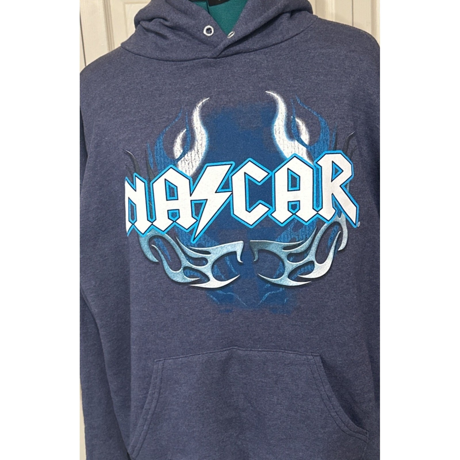 Jerzees NASCAR Sweatshirt Hoodie Cotton Polyester Blend Adult Size XL (READ)