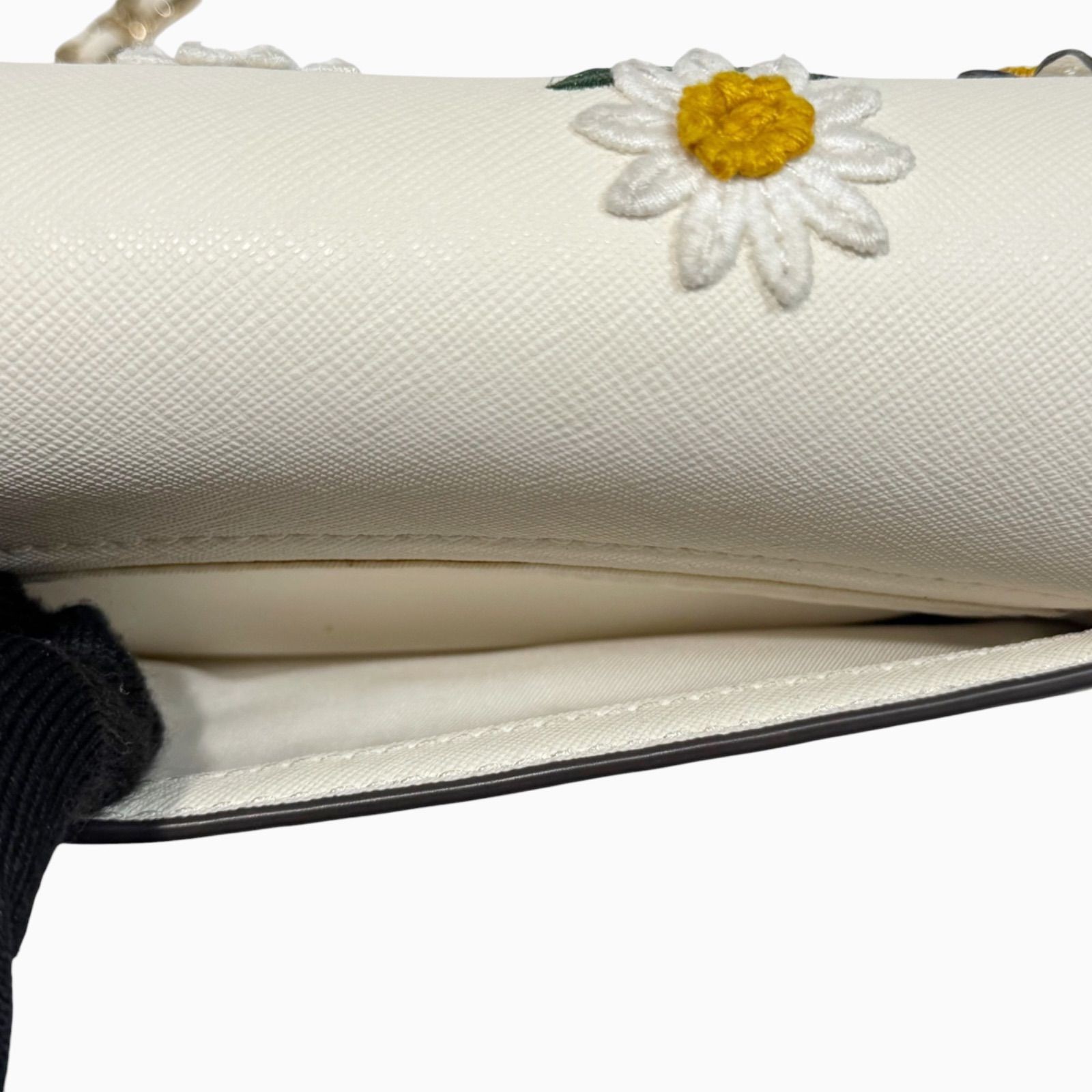 Tory Burch Robinson Embroidered Mini Leather Crossbody Bag Daisy