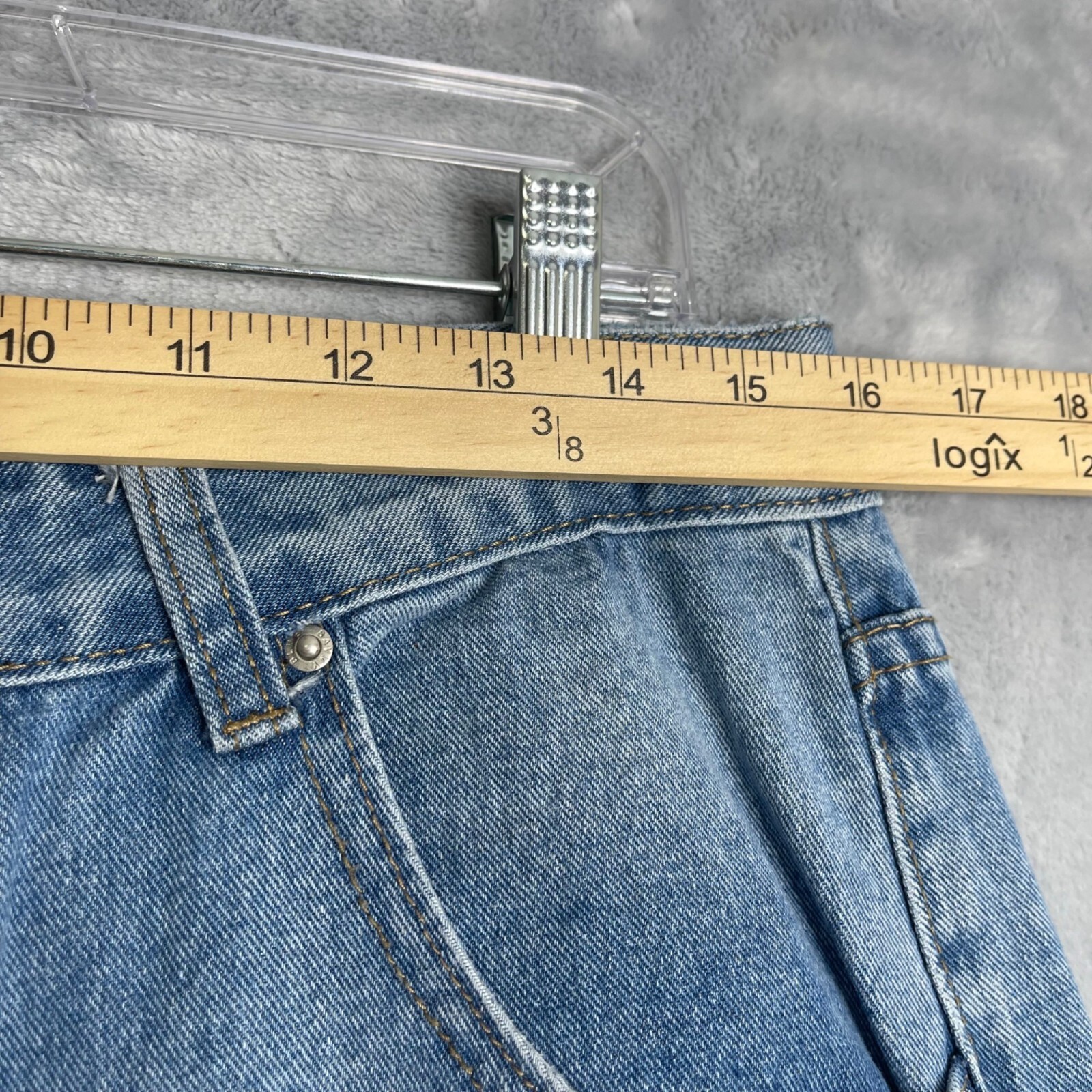 Blue Savvy High Rise Slouchy Mom Fit Baggy Tapered Jeans Womens 13 31 Blue