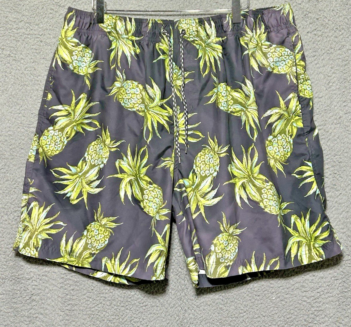 OP Board Shorts Swim Trunk Size XL 40 Pineapple Drawstring Pocket Ocean Pacific