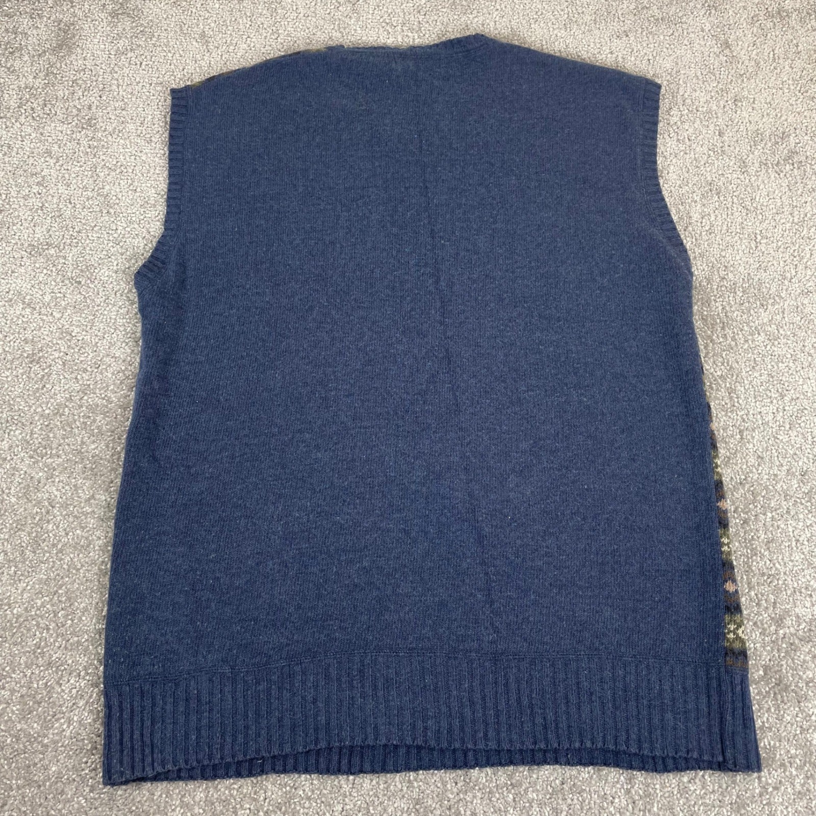 Nautica Sweater Vest Mens Extra Large Wool Blend Fair Isle Knit Grandpa Heritage