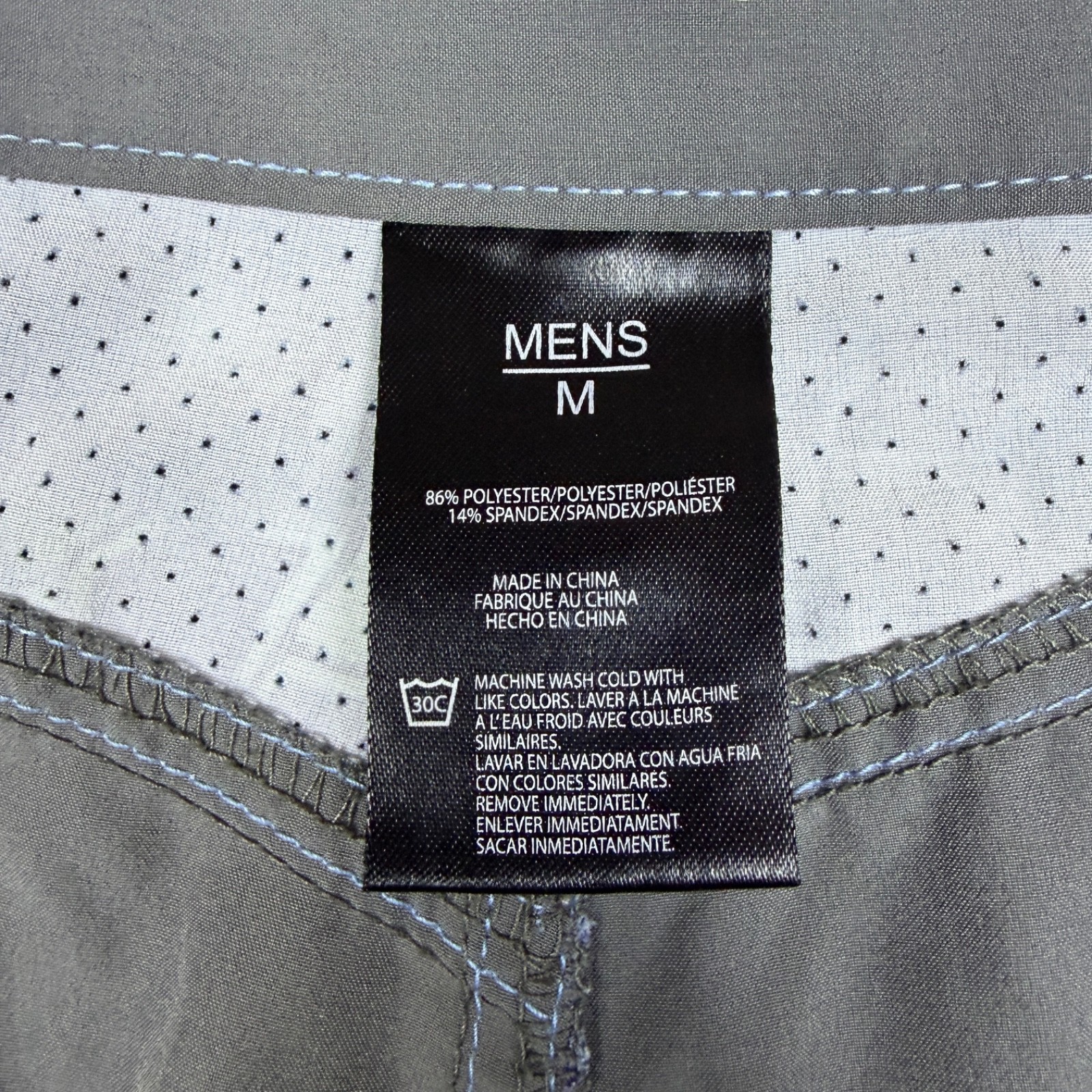 Huk Fishing Board Shorts Mens Medium Gray Stretch Swim Beach Drawsting
