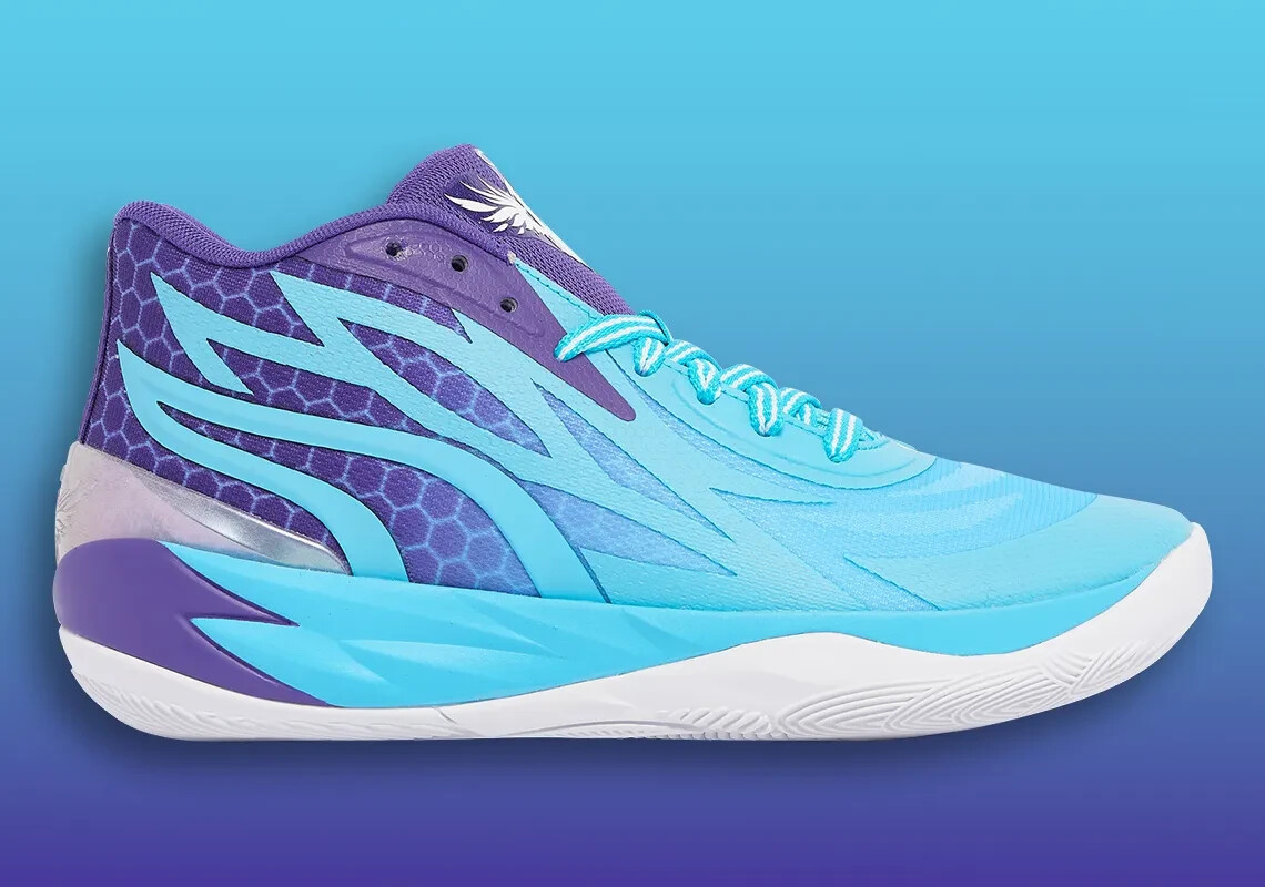 Puma MB.02 US 14 Men’s Purple Blue White Basketball LaMelo Ball 379779 01 New