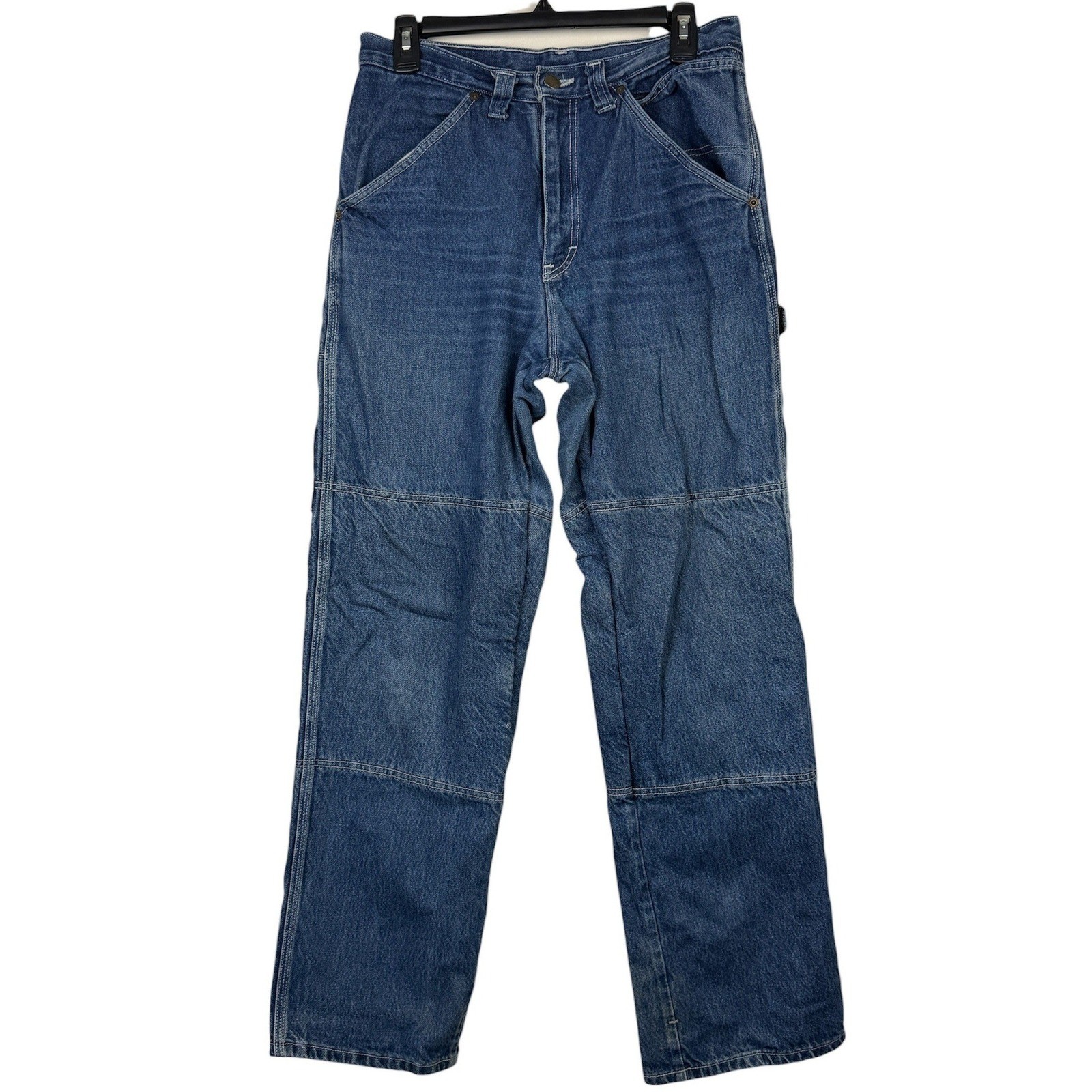 VTG Draggin Jeans KEVLAR LINED Carpenter Denim Jeans Mens 30×31 Moto USA *READ
